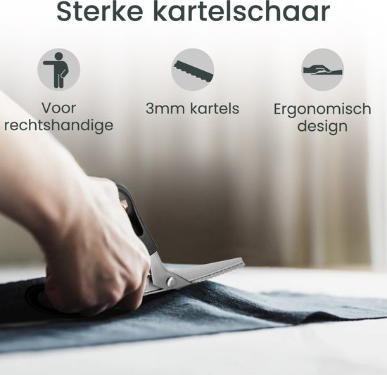 Sterke kartelschaar, voor rechtshandige, 3mm kartels, ergonomisch design.