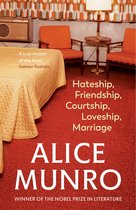 Boek "Hateship, Friendship, Courtship, Loveship, Marriage" van Alice Munro op een retro interieur.
