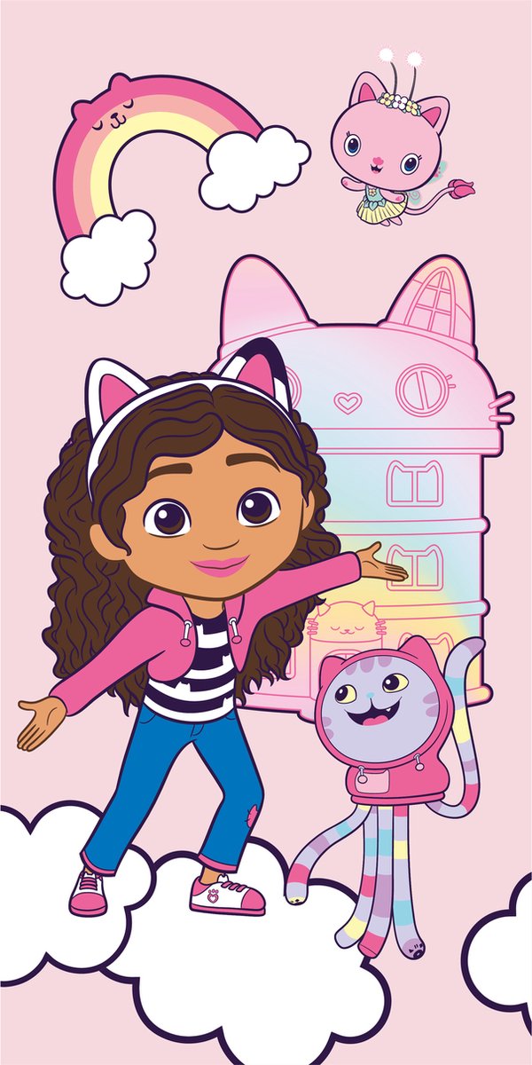 Gabby's poppenhuis Strandlaken DJ Kattenkruid - 70 x 140 cm - Katoen