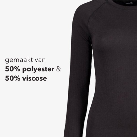 Mountain Peak dames thermoshirt met lange mouwen - Zwart - Maat XL — afbeelding 4