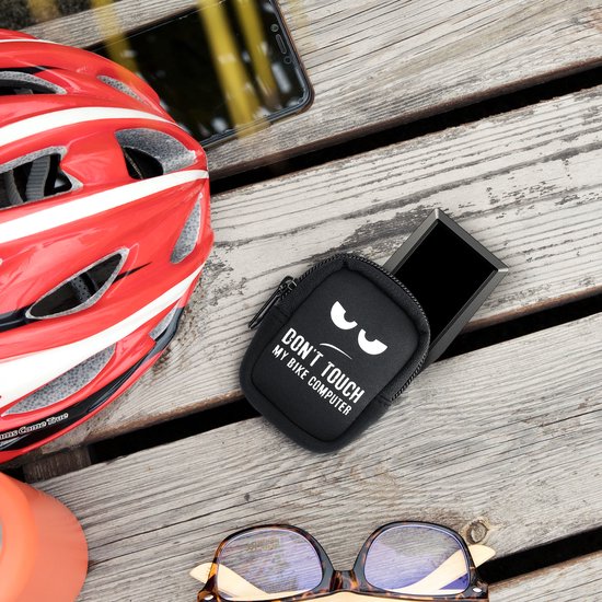 kwmobile Tas geschikt voor Bosch Kiox / Kiox 300 - Fiets GPS hoes Raak mijn fietscomputer niet aan Wit Zwart van Merkloos — afbeelding 2
