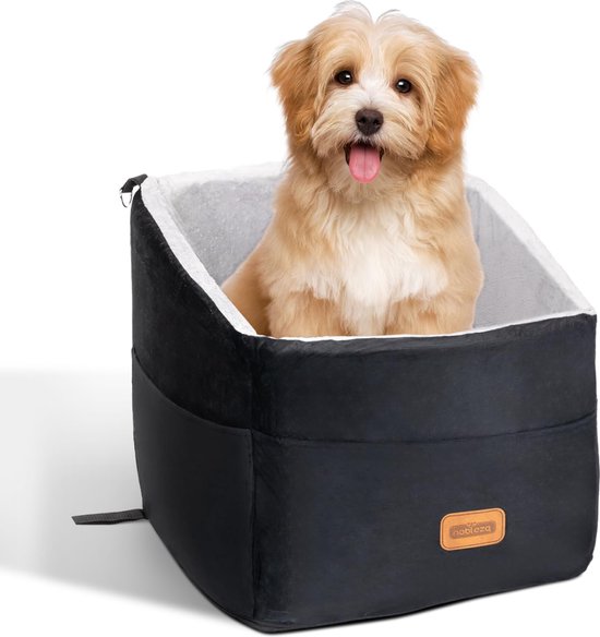 Nobleza 2B0 - Luxe Hondenmand auto - Autostoel Hond - Hoogtevergroting Schuimkussen - Hondenstoel auto - Automand hond - 50 x 50 x 40 cm - Zwart