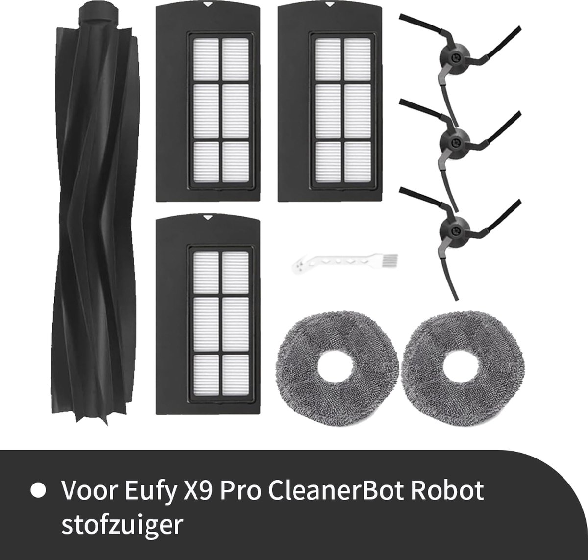 Onderdelen geschikt voor de Eufy X9 Pro robotstofzuiger van Replacements - 10-delig
