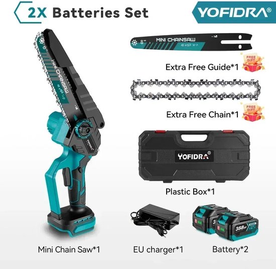 Mini Kettingzaag - 8 inch Kettingzaag voor Makita 18V accu - Snoeizaag