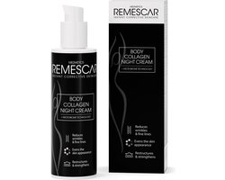 Remescar Collageen Nachtcrème voor het lichaam - Bodylotion als nachtcreme voor vrouwen, Stimuleert collageenproductie, Krachtige anti-aging werking verrijkt met Pure Retinol, Klinisch bewezen en met Microbioom Technologie, 200 ml