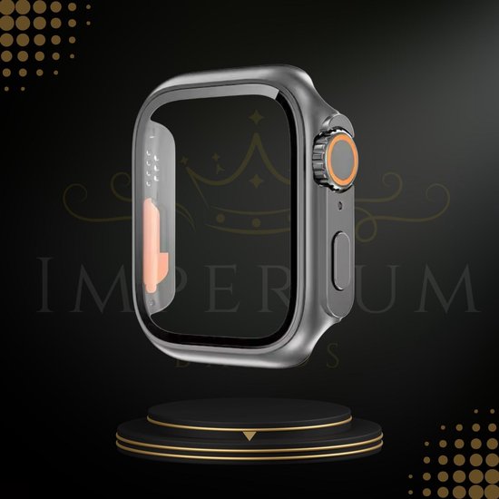 Foto: Imperiumbands premium ultra look cover original black geschikt voor apple watch 45mm transformeert je apple watch naar apple watch ultra uiterlijk beschermende cover voor iwatch series 8 7