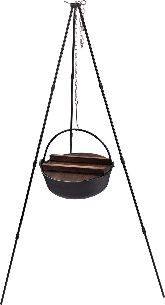 Campingmoon Driepoot 105 cm – Kookdriepoot met Ketting & Draagtas – Voor Kampvuur, BBQ en Dutch Oven (15 kg) — afbeelding 4