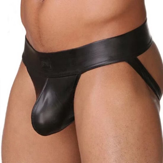 PU Leather G-string hommes - Fesses ouvertes - Slips érotiques - Sous-vêtements - BDSM