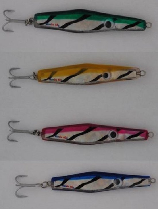 4x Longshot pilker 65 gr Assortiment - Noordzee - Kabeljauw - Kunstaas