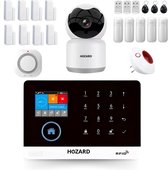 Bol.com Hozard® Alarmsysteem | Met Sirene | Incl HD Camera | Smart Home Beveiligingssysteem | Draadloze Sirene | Smoke Detector ... aanbieding
