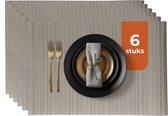 Castagnola PVC - Set de table en plastique - Dessous de verre hydrofuge - Dessous de verre - Napperons en plastique - 6 pièces - 45 x 30 cm - Marron