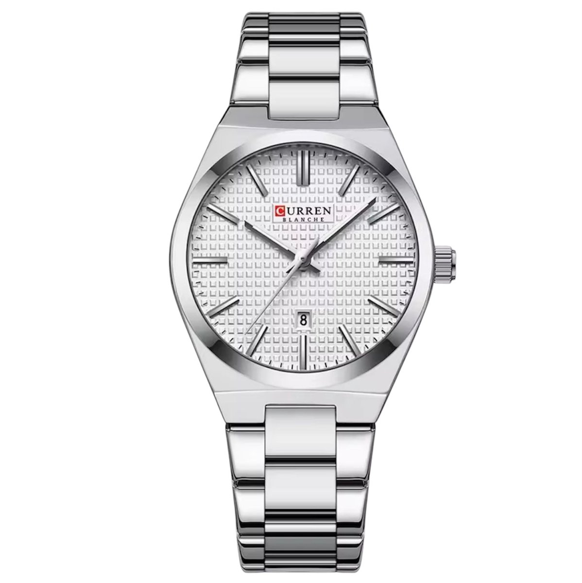 Curren - Luxe Dameshorloge- Polshorloge - Cadeau - Horloge - Geschenkdoos - Vrouwen - Zilver Wit - Luxe Doos