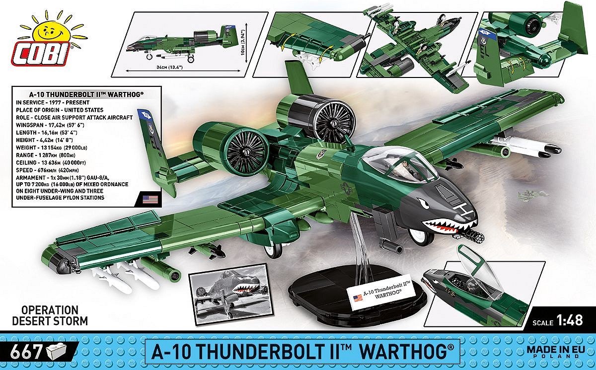 COBI Armed Forces - A-10 Thunderbolt II Warthog Constructiespeelgoed thumbnail 3
