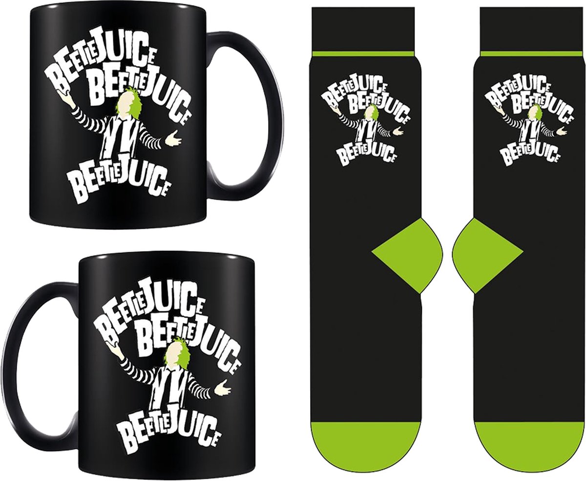 Beetlejuice Beetlejuice Mok & Sokken Unisex Kop - meerkleurig - Standard