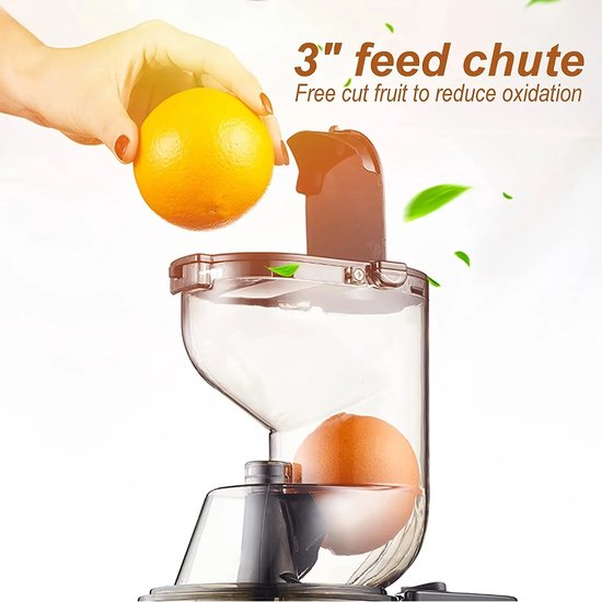 Slow Juicer - Cold Press - Slow Juicer - Slow Masticating Juicer Machine - Cold Press juicer - Raw Juicer voor sinaasappel, appel, citrusvruchten - Rood — afbeelding 3