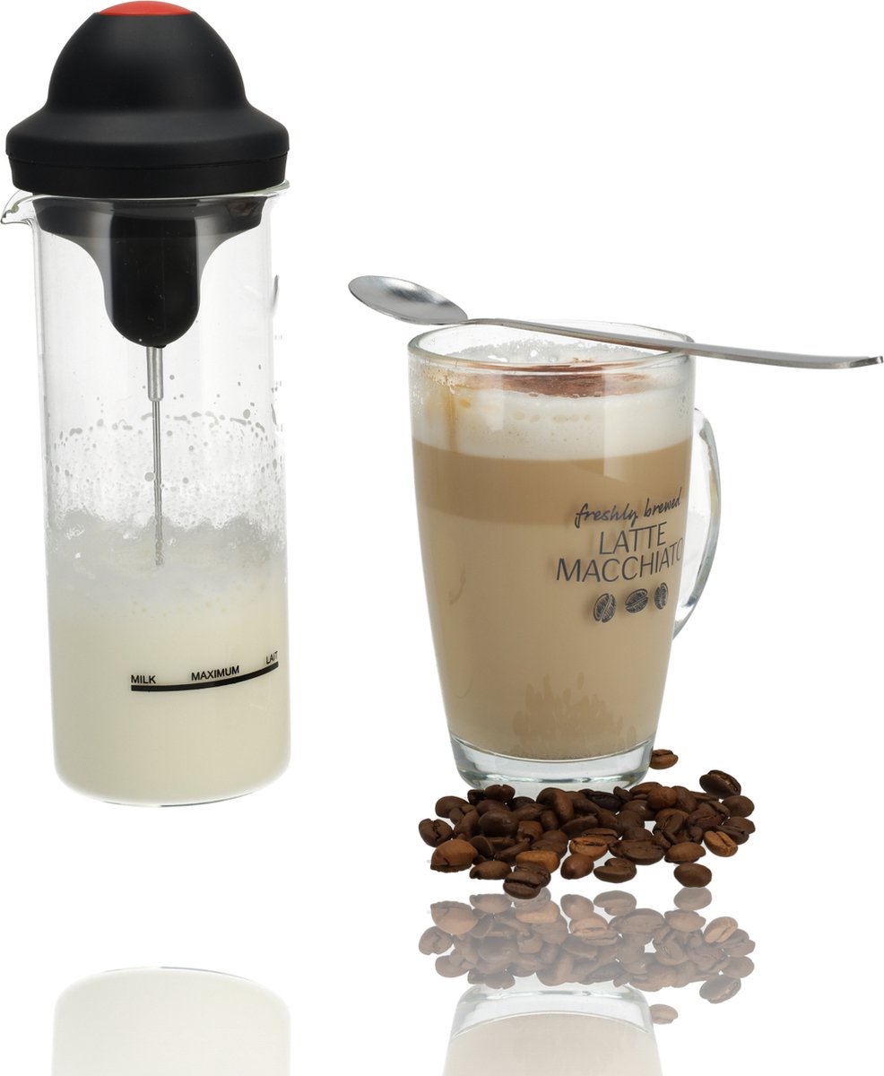 Elektrische Melkopschuimer RVS – Draadloos en BPA-vrij – Voor Warme en Koude Melk – Latte en Cappuccino Schuimer – Met Anti-Aankoek Glaskan — cadeau in Kookcadeaus - foto 6
