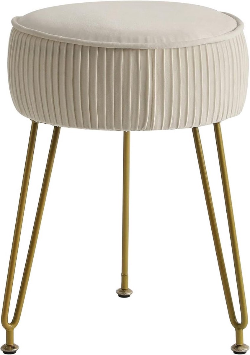 CRLYN® Make up Stoel - Kaptafel Kruk - Visagie - Goud