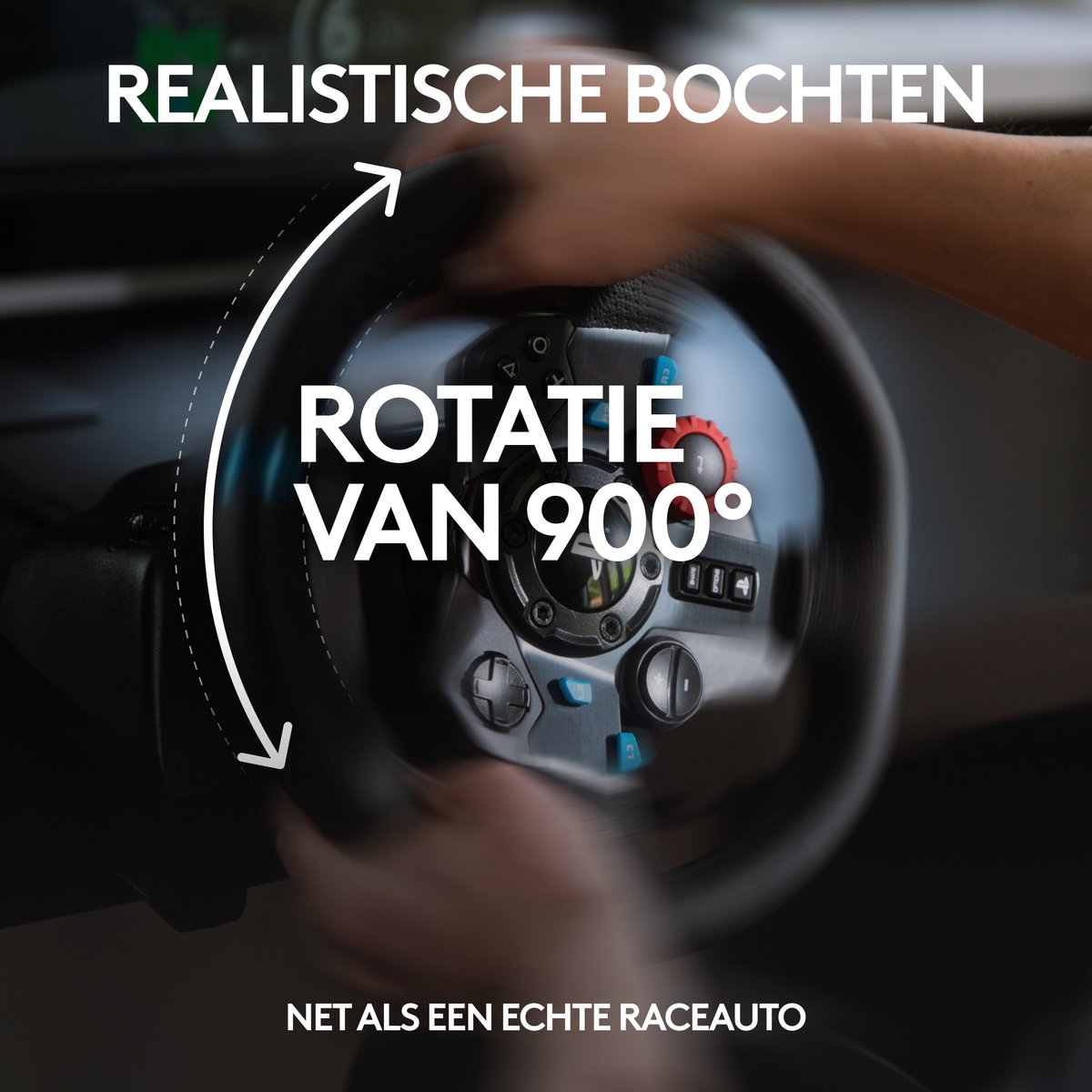 Logitech G29 - Gaming Stuurwiel - Driving Force - Racing + Pedalen - PS4, PS5 & PC — cadeau in Games, Films & Muziek - foto 2