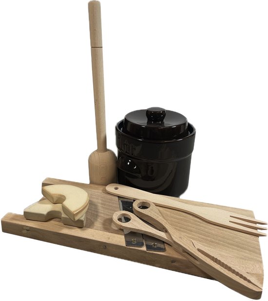 Startpakket fermenteren 1 liter (Bruin-Modern) - kimchi maken - zuurkool maken