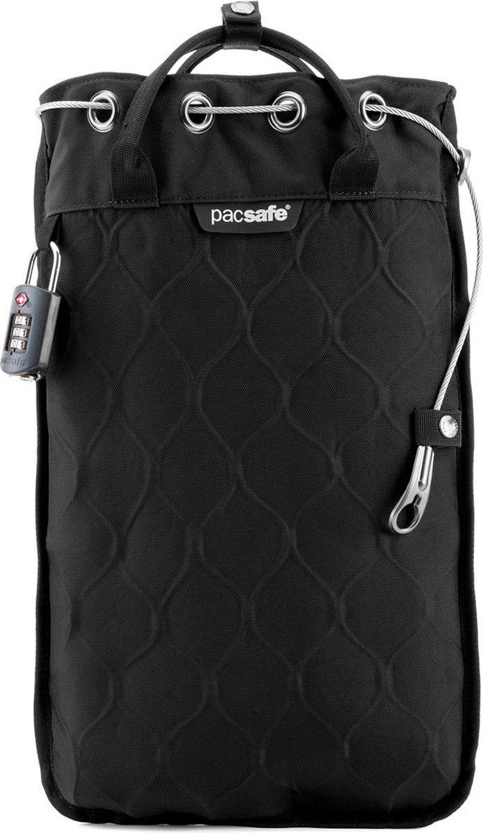 Pacsafe Travelsafe - 5 L - Anti-diefstalkluis - RFID-beveiligd - Geschikt voor 10-inch tablet - 360Â° RVS eXomesh draadsysteem - Snijbestendig - Zwart