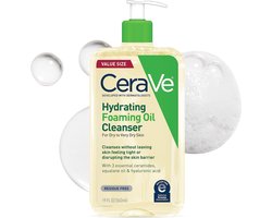 CeraVe Hydrating Foaming Oil - Hydraterende Reinigingsolie - Normale tot Zeer Droge Huid - 562ml