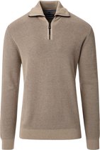Casa Moda Halfzip Trui Ecru - Maat XXL - Heren - Schipperstrui