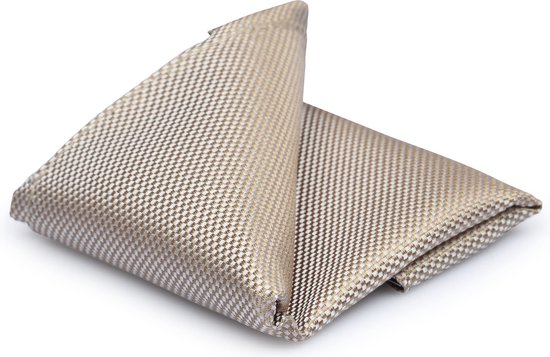 Pochette en Soie Beige - Convient - Pochette - Homme - Unisexe - 25x25 cm - Soie | Emballage cadeau