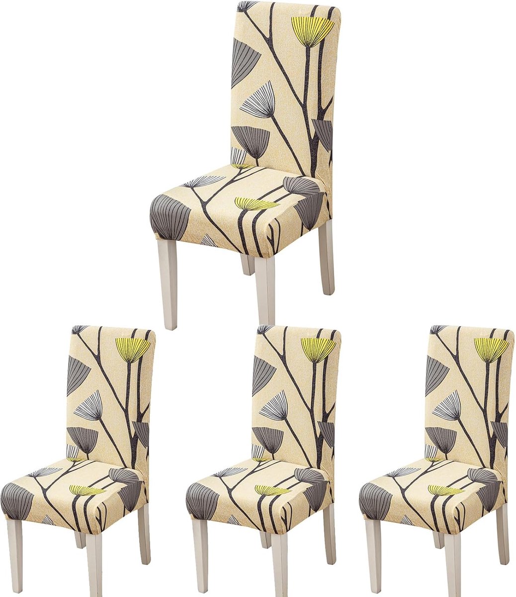 JGS ® Universele Stoelhoezen voor Eetkamerstoelen - Beschermt en Vernieuwt Uw Interieur