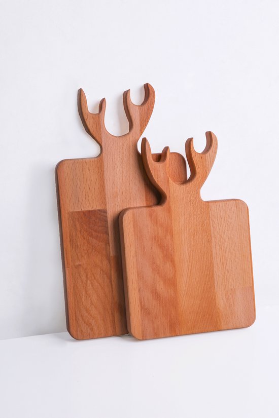 Planche à boissons Set de 2 - Planche à tapas - Planche de service - Massief Hout - Bois de cerf - Salle à manger - Noël