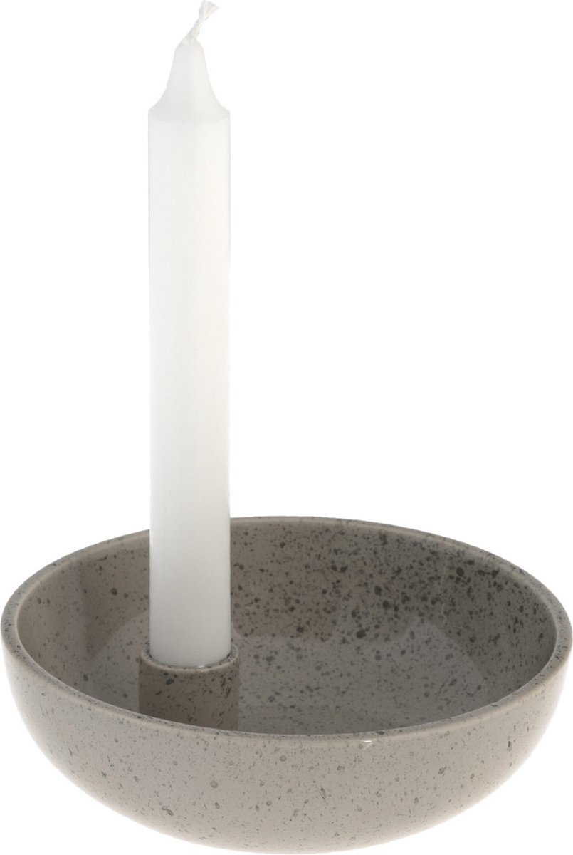 Kaarsenhouder- kandelaar - Storefactory - Hej Hygge - Lidatorp - Naturel wonen - Scandinavisch wonen - Beige-kandelaar-maat S-16cm