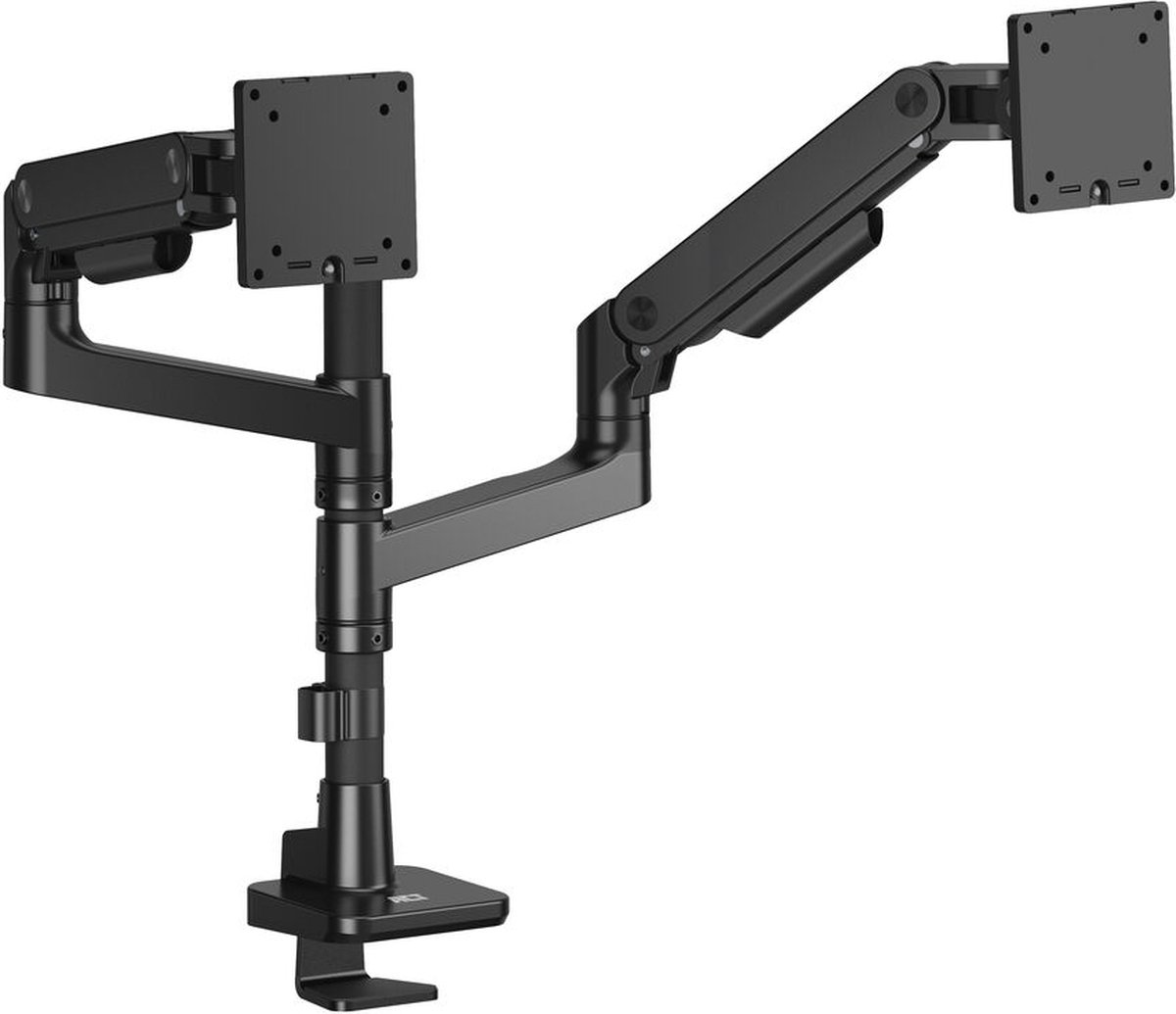 ACT Connectivity Monitorarm office premium, gasveer, paalbevestiging, 2 monitoren monitorarm