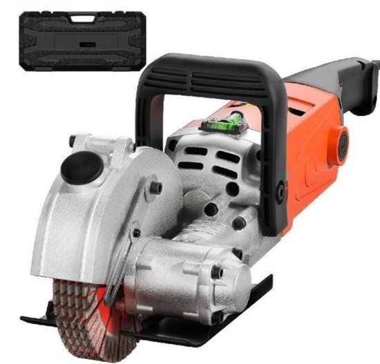 Rainureuse électrique - 3000W - Scie à fente - Oranje - Incl. 5 lames de scie et coffret de rangement