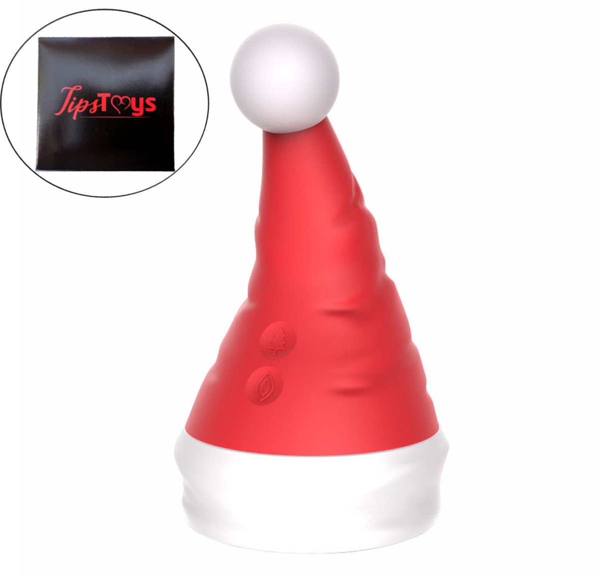 Goedkoopste TipsToys Vibrator - Dildo's Kerstmuts met Clitoris Stimulator Seksspeeltjes
