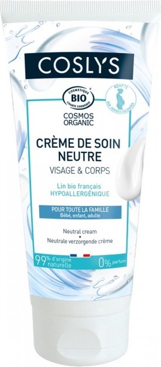 Coslys Neutrale Verzorgingscrème Gezicht & Lichaam Bio 200 ml