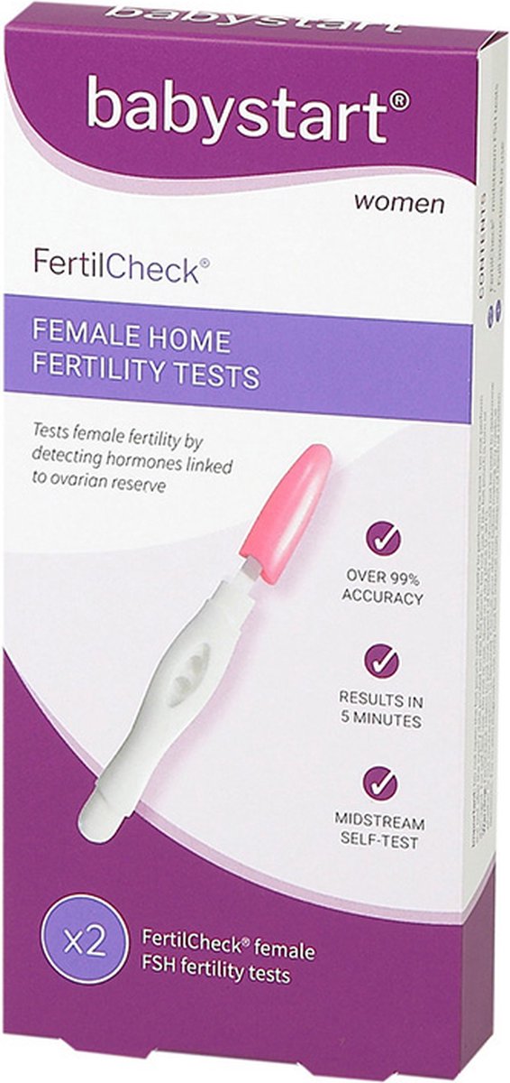 Goedkoopste FertilCheck® – vruchtbaarheidstest vrouw – 2 stuks
