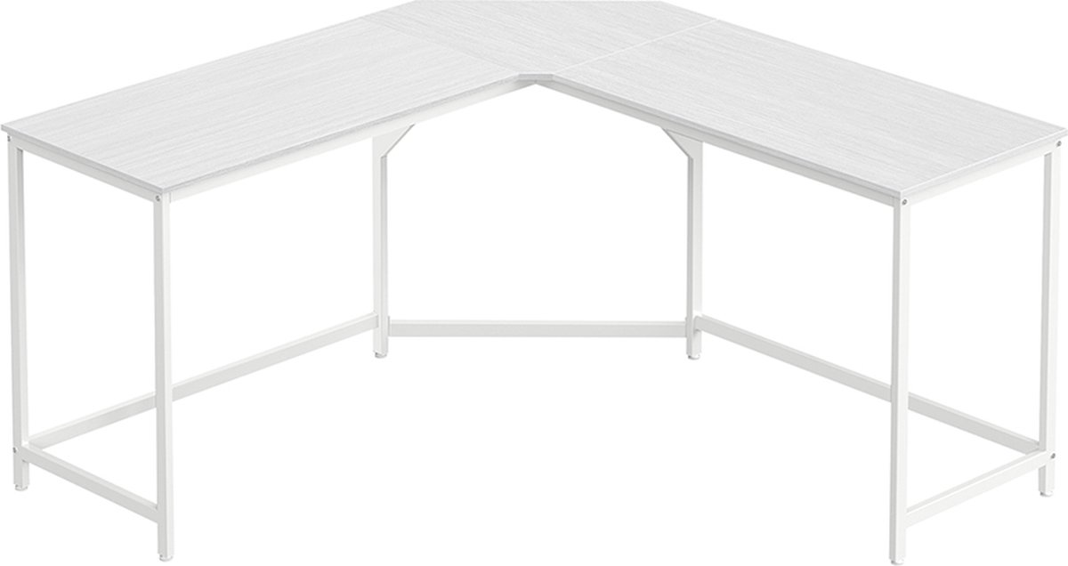Woon Wereld L –vormig bureau 149 x 149 x 76 cm bespaart ruimte Wit