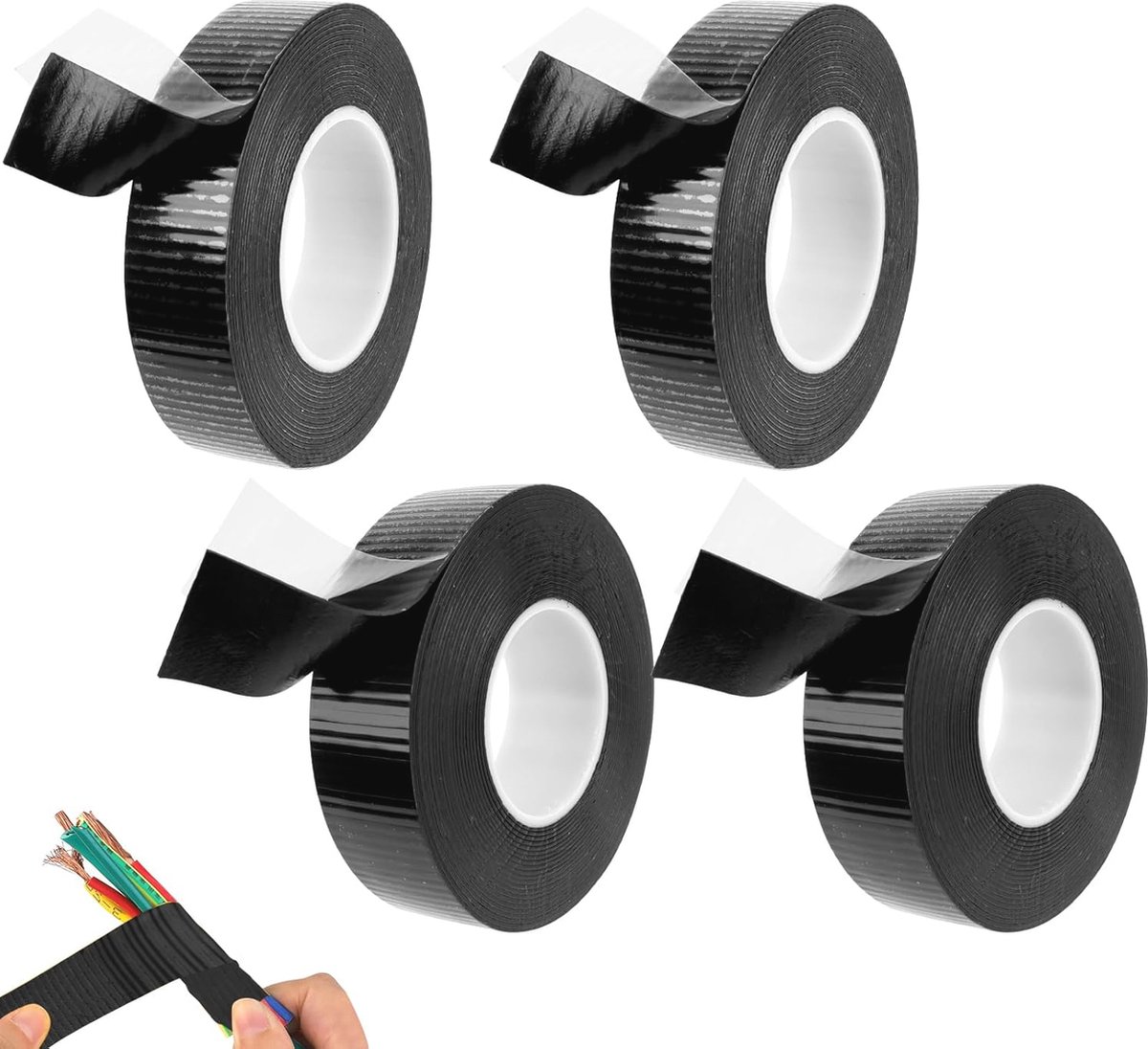 Goedkoopste Waterdichte en Hittebestendige Elektrische Isolatie Tape - 4 Rollen (19mm & 23mm) voor Bedradingsprojecten