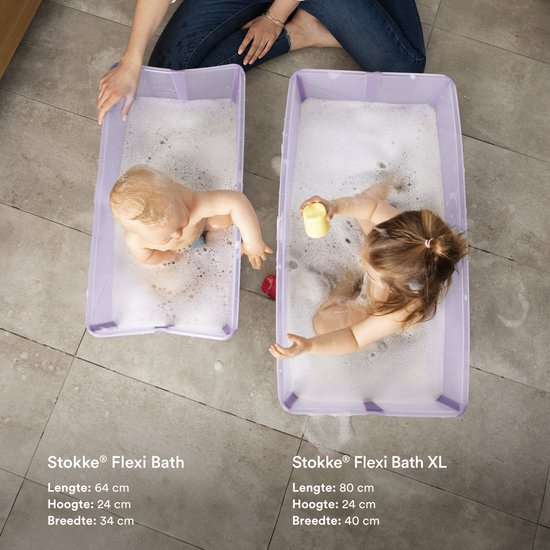 Stokke Flexi Bath, Ocean Blue - Opvouwbaar babybadje - Lichtgewicht, duurzaam en gemakkelijk op te bergen - Handig voor thuis of op reis - Geschikt voor pasgeborenen en baby's van Stokke — afbeelding 2