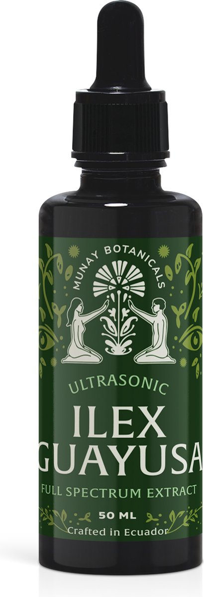 Goedkoopste Guayusa Extract - 50 doseringen - 50ml - Ilex Guayusa - Ultrasonic Full Spectrum Extract - Cafeïne, theobromine en antioxidanten