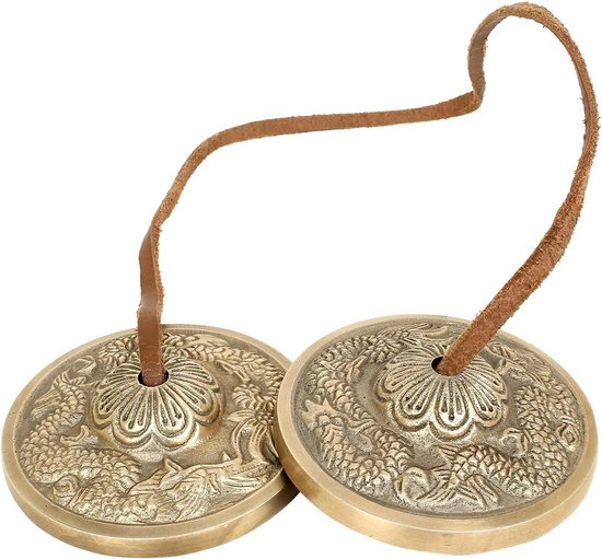 Tingsha Bekkens Klokken - Tibetaanse Boeddhistische Meditatie Yoga Bell met Twee Draken Reliëf - Manjira Instrument Spirituele Geschenken van Tingsha. — afbeelding 5