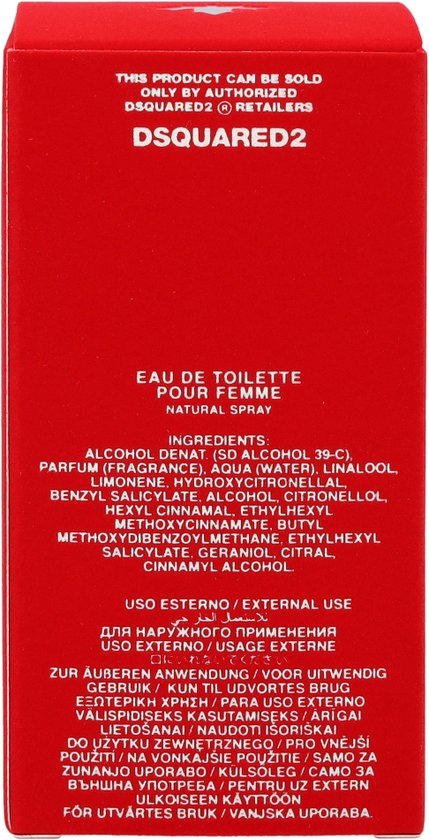 Dsquared2 Red Wood pour Femme - Eau de toilette - 50 ml - Damesparfum