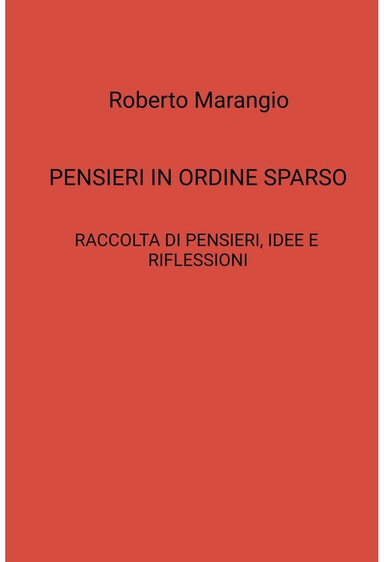 PENSIERI IN ORDINE SPARSO - cover