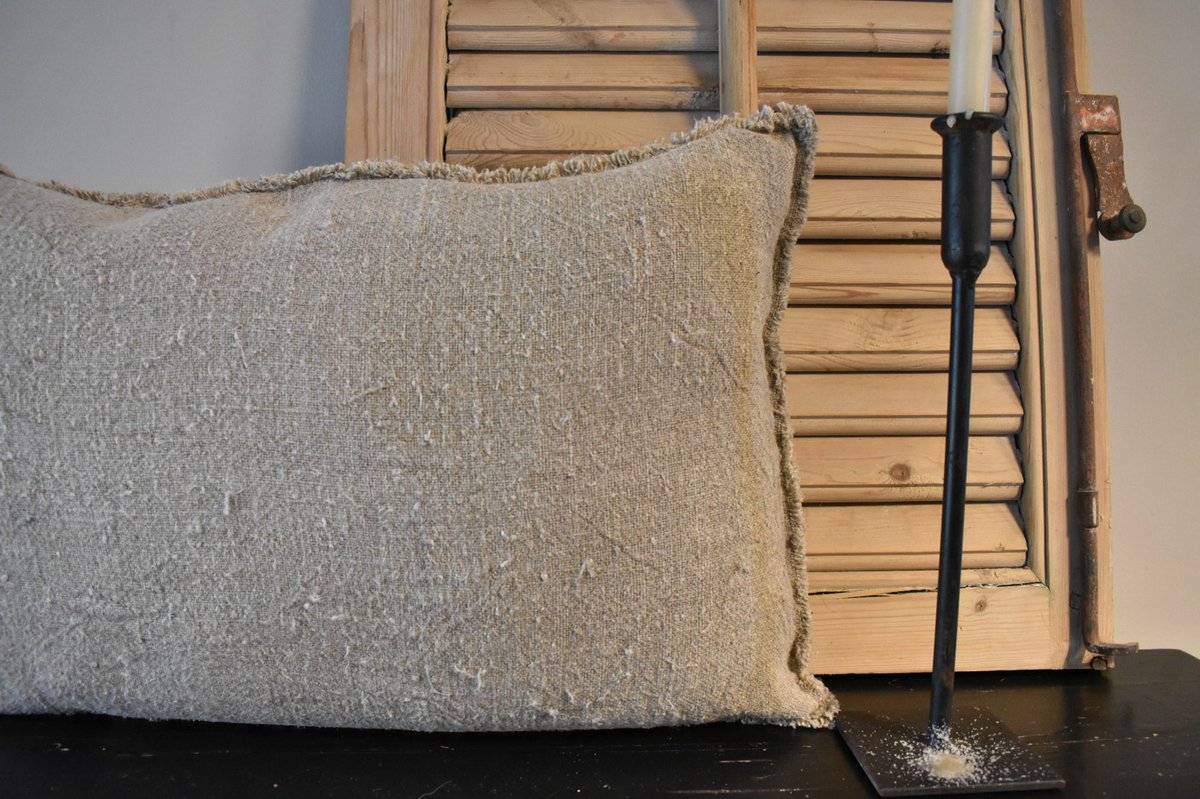 Rechthoekige kussenhoezen beige kussenslopen 40 x 90 cm, set van 2