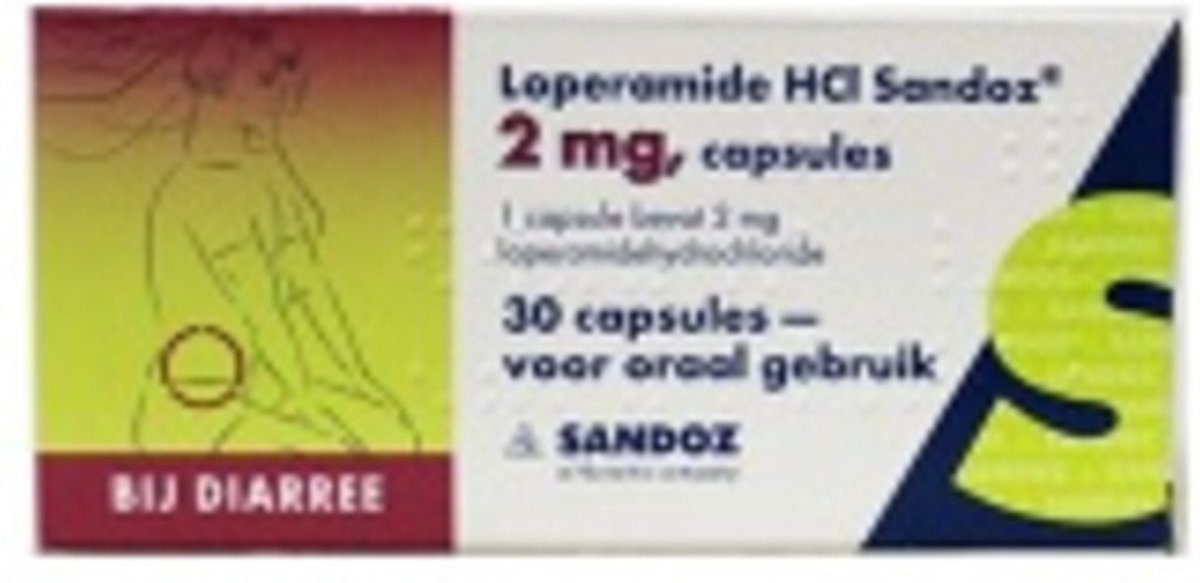 Sandoz Diarreeremmer Loperamide HCI 2mg - 2 x 30 capsules