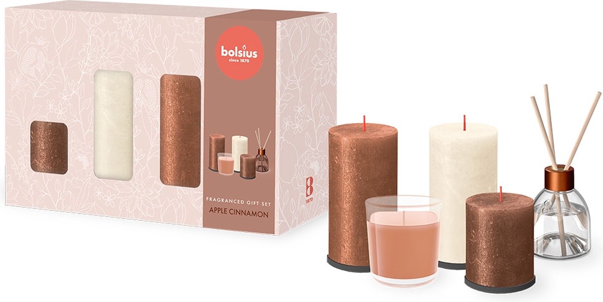 Bolsius - Giftset - Large - Cozy Hideaway - Apple Cinnamon