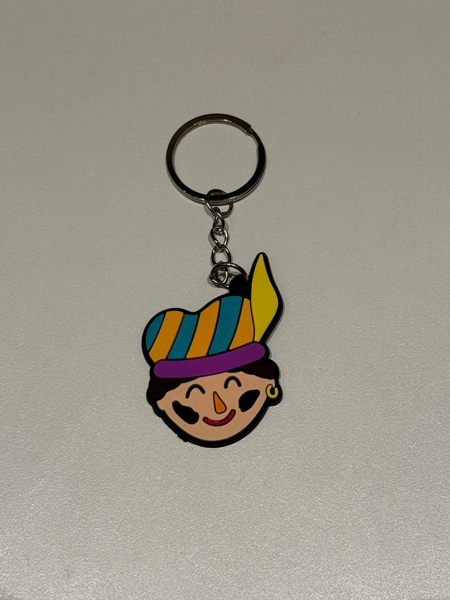 Sinterklaas sleutelhanger - sleutelhanger kinderen - Sinterklaas decoratie - sinterklaas cadeautjes - 1 Stuks - Piet Geel