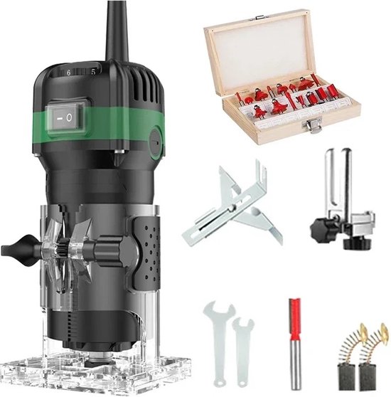 Fresadora de bordes eléctrica de 220 V, 800 W, 30 000 r/min con guía de
