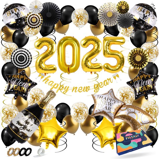 Ballonnen happy new year - set van 6