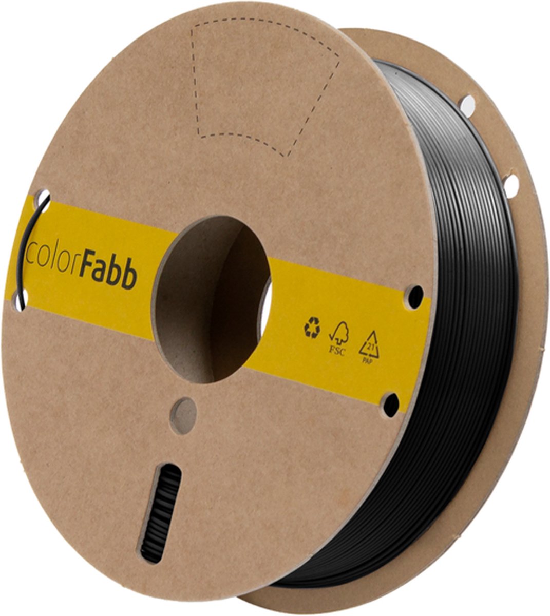 colorFabb Petg Economy Zwart 3D-printerfilament - 1,75 mm - 8000 g - Uitstekende waarde per kilo - Grote spoelopties - Verkrijgbaar in veel kleuren