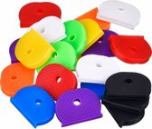 32 stuks - Sleutelhoesjes - sleutelhoezen - Sleutel labels - Sleutelhoes - PVC - kleur - 2.5*1.8*0.3 cm - om uw sleutels gemakkelijk te herkennen
